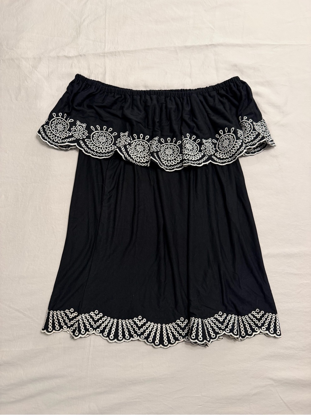 Fever Off Shoulder Top Size L Black